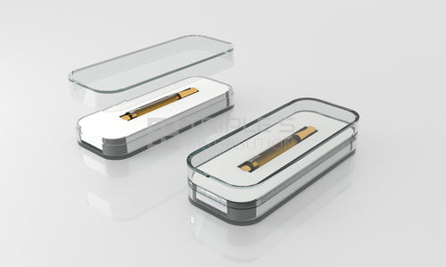 Customized Premium Acrylic Packaging Box for 0.5ml Cartridge / 0.7ml POD Packaging-1000 Pack Customized Label + Acrylic Box + EVA Foam Included