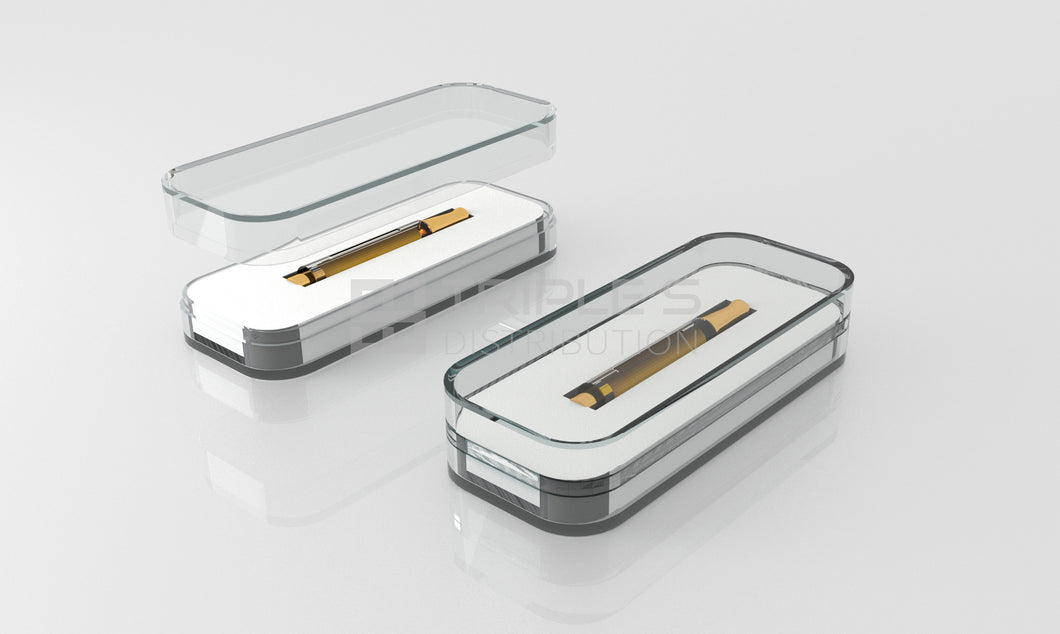 Customized Premium Acrylic Packaging Box for 0.5ml Cartridge / 0.7ml POD Packaging-1000 Pack Customized Label + Acrylic Box + EVA Foam Included