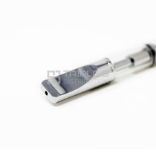 A3 Cartridge Flat Metal Silver Tip Dual Coil Pyrex Glass Tank - 0.5ml - Tube Included - 10/50/100 pcs