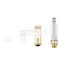 Premium A3 Cartridge with Flat Metal Silver/Gold Tip and Dual Coil Pyrex Glass Tank- 0.5 ml - 50/100/800 pcs